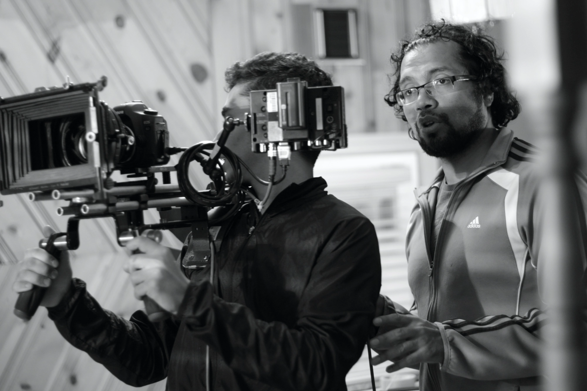 Behind the scenes of filming